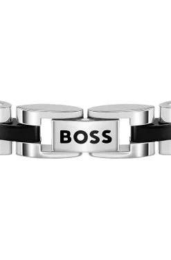 Double-B-Monogramm-Armband mit schwarzen Details