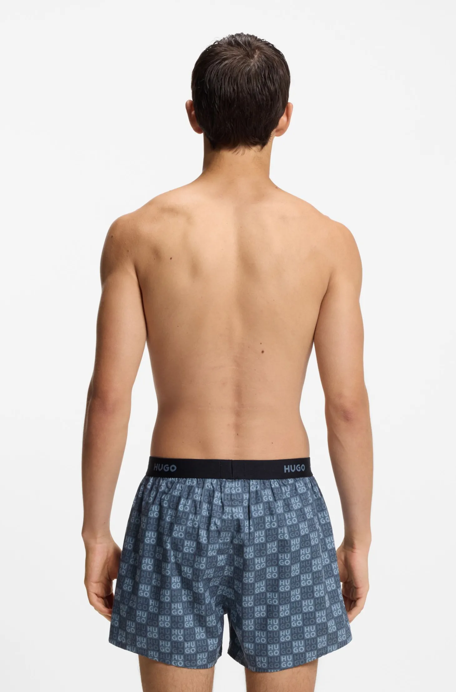 Dreierpack Boxershorts aus Baumwolle mit Logos am Bund