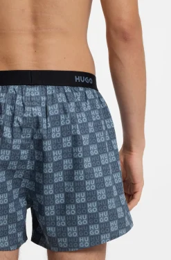 Dreierpack Boxershorts aus Baumwolle mit Logos am Bund