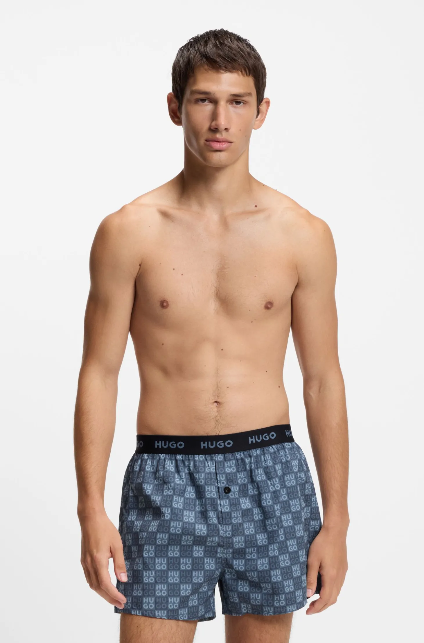 Dreierpack Boxershorts aus Baumwolle mit Logos am Bund