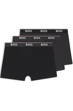 Dreierpack eng anliegende Boxershorts aus Stretch-Baumwolle mit Logo-Bund