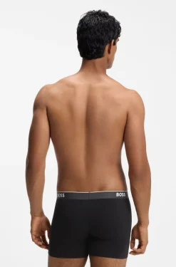 Dreierpack eng anliegende Boxershorts aus Stretch-Baumwolle mit Logo-Bund