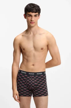 Dreierpack eng anliegende Boxershorts aus Stretch-Baumwolle