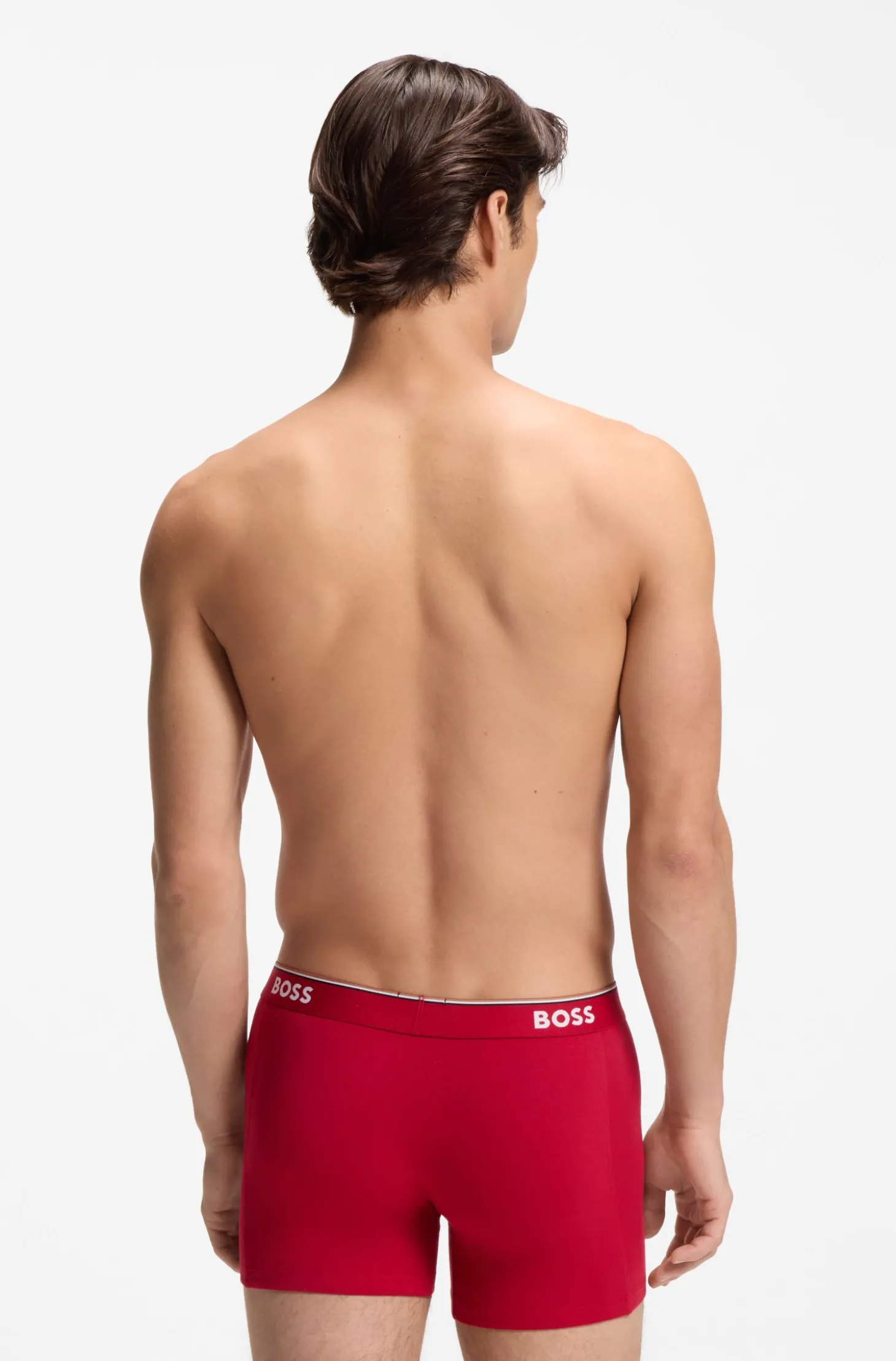 Dreierpack eng anliegende Boxershorts aus Stretch-Baumwolle