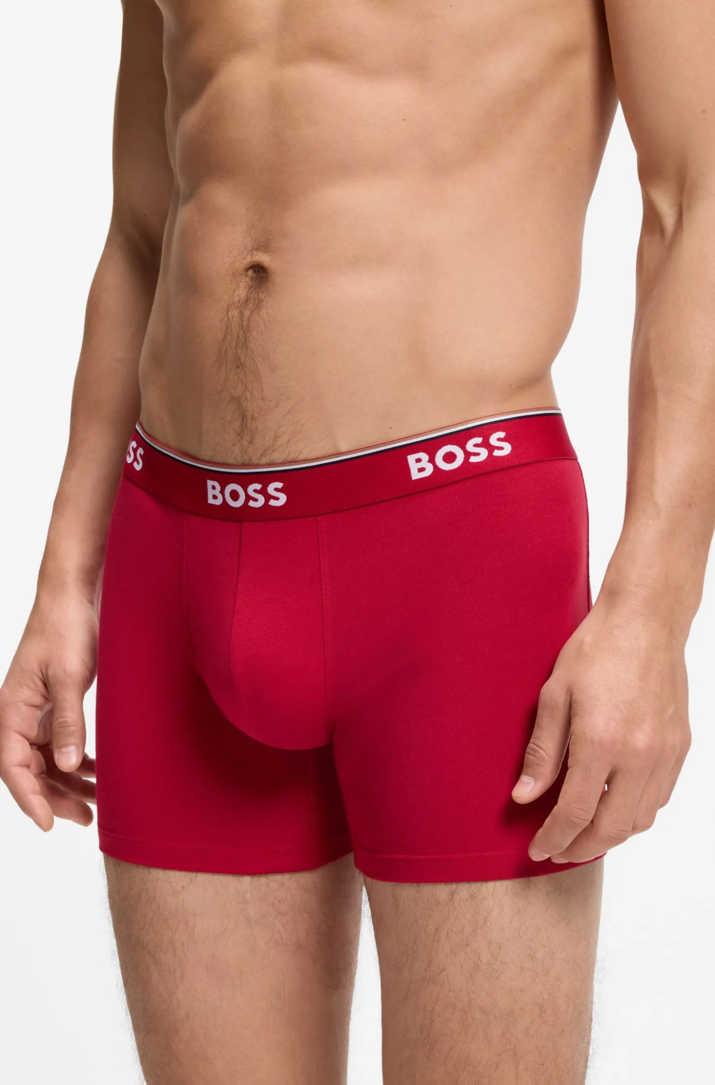Dreierpack eng anliegende Boxershorts aus Stretch-Baumwolle