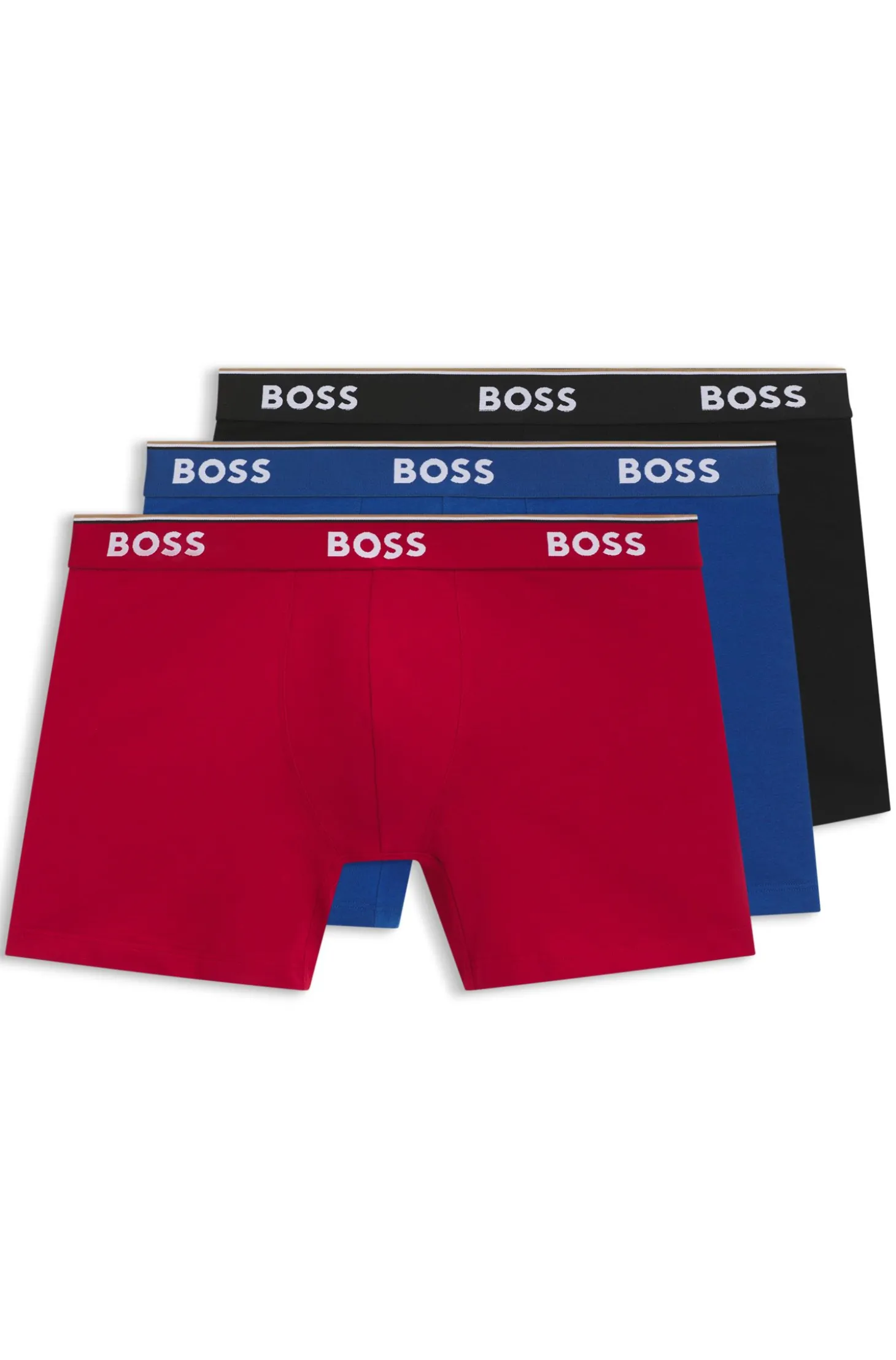 Dreierpack eng anliegende Boxershorts aus Stretch-Baumwolle