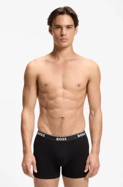 Dreierpack eng anliegende Boxershorts aus Stretch-Baumwolle