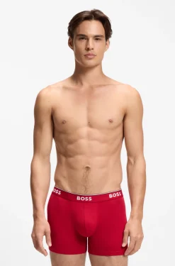 Dreierpack eng anliegende Boxershorts aus Stretch-Baumwolle