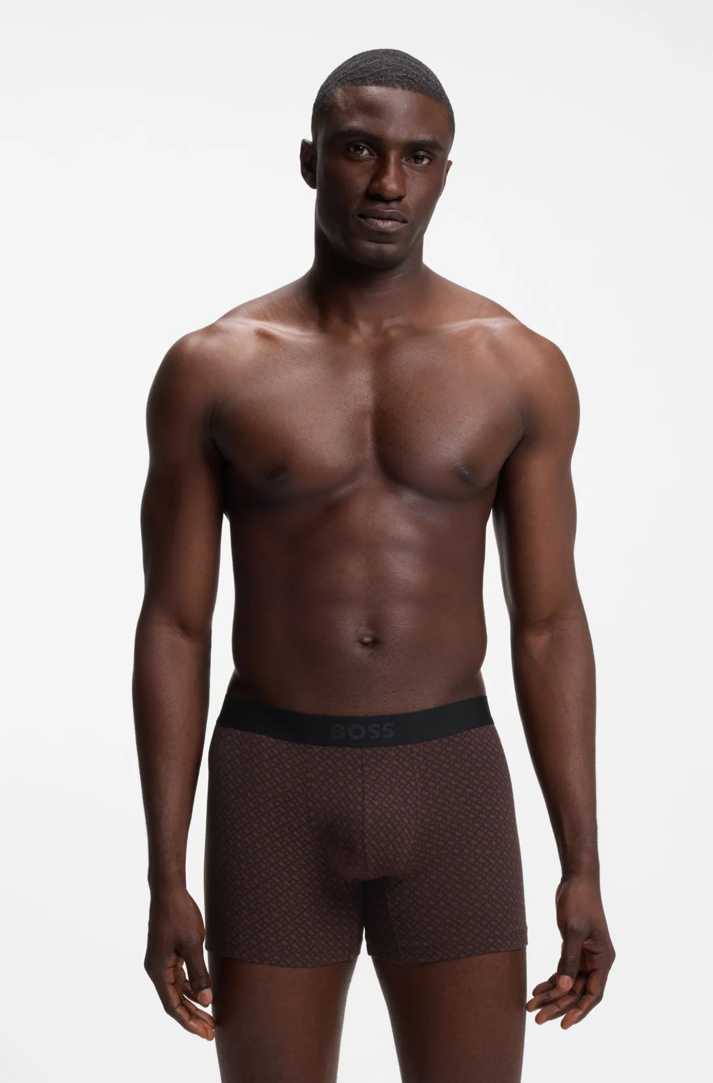 Dreierpack eng anliegende Boxershorts aus Stretch-Baumwolle