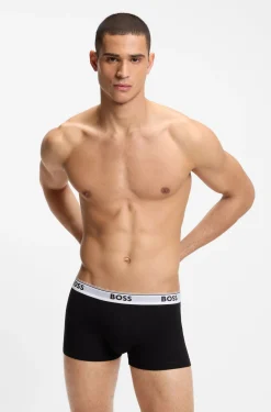 Dreierpack eng anliegende Boxershorts mit kurzem Bein aus Baumwolle mit Logo-Bund
