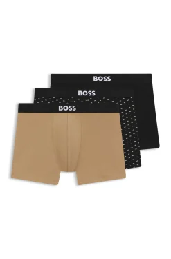 Dreierpack eng anliegende Boxershorts aus Stretch-Baumwolle