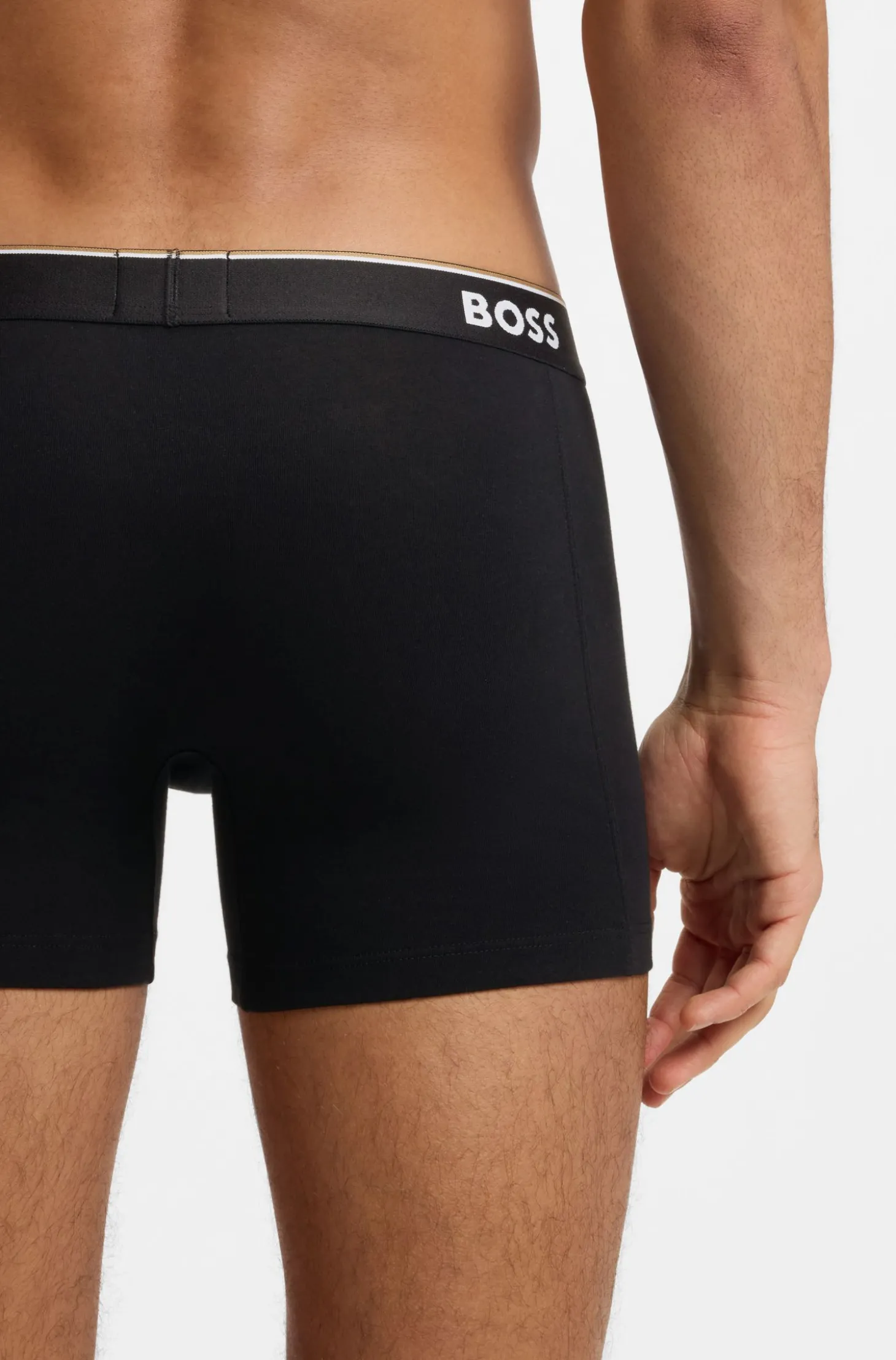 Dreierpack eng anliegende Boxershorts aus Stretch-Baumwolle