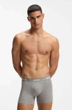 Dreierpack eng anliegende Boxershorts aus Stretch-Baumwolle