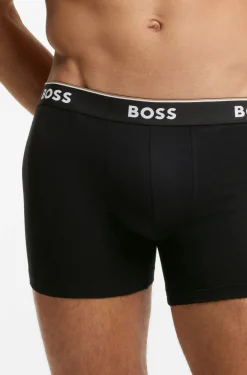 Dreierpack eng anliegende Boxershorts aus Stretch-Baumwolle