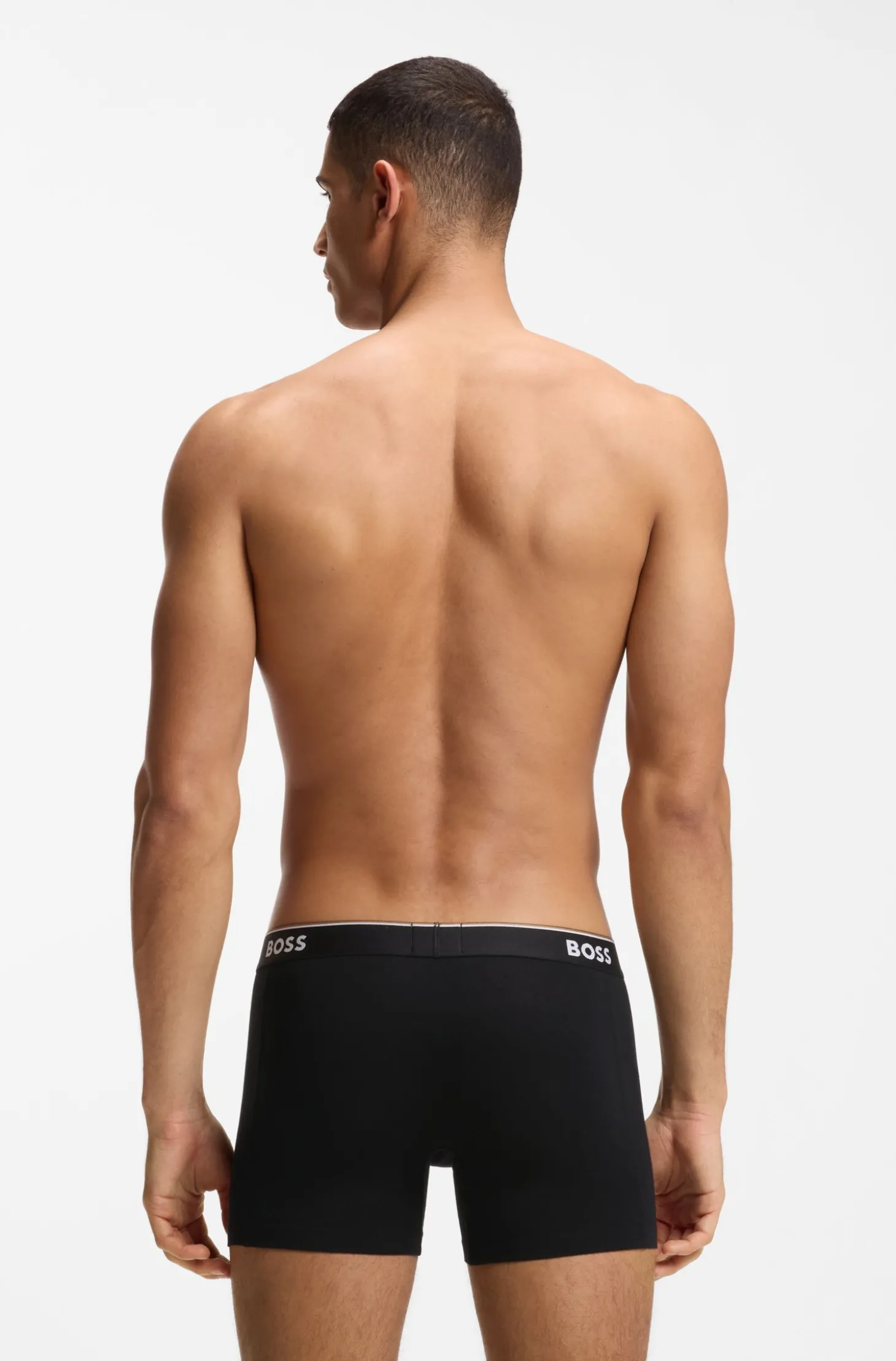 Dreierpack eng anliegende Boxershorts aus Stretch-Baumwolle