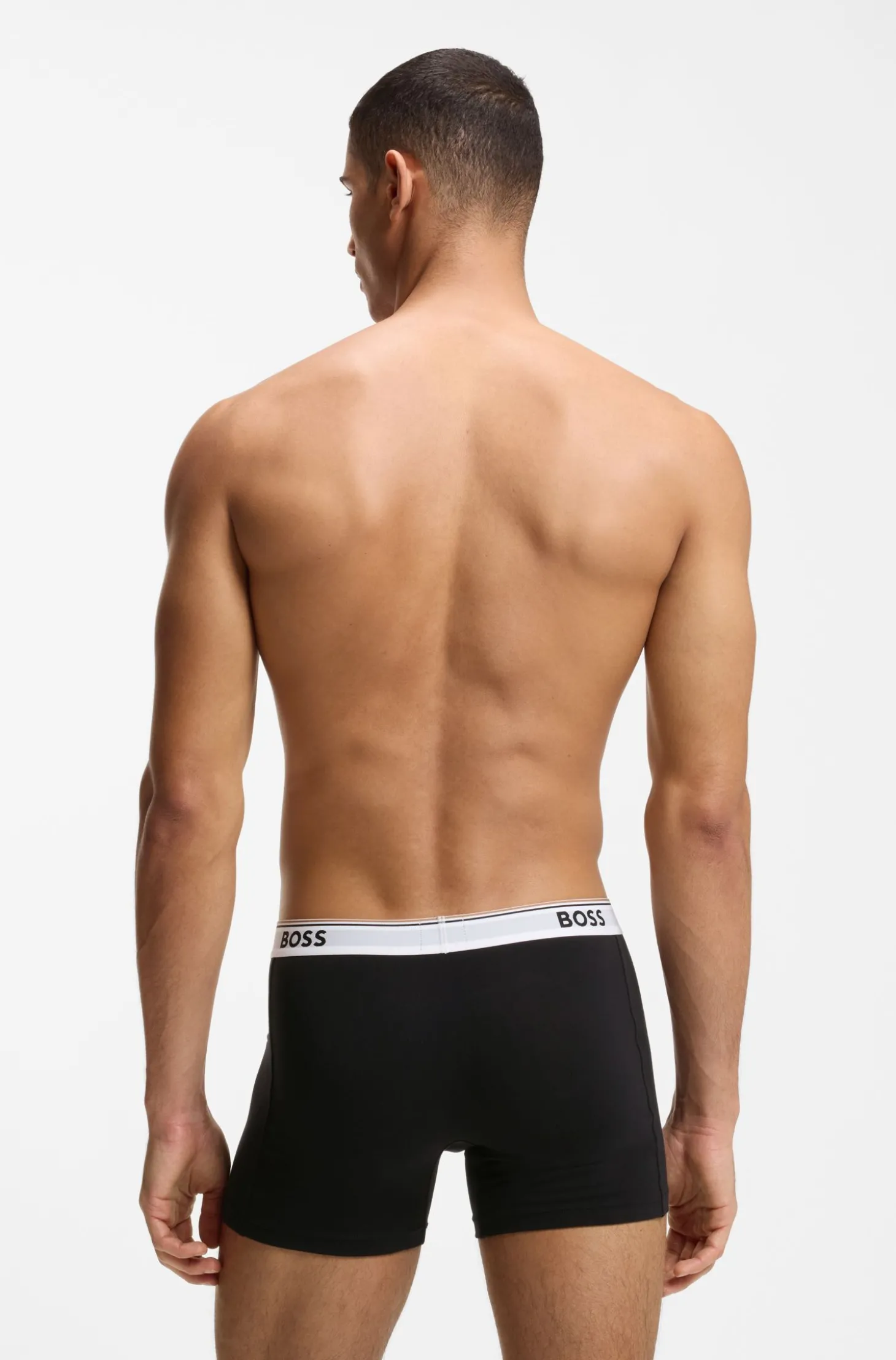 Dreierpack eng anliegende Boxershorts aus Stretch-Baumwolle