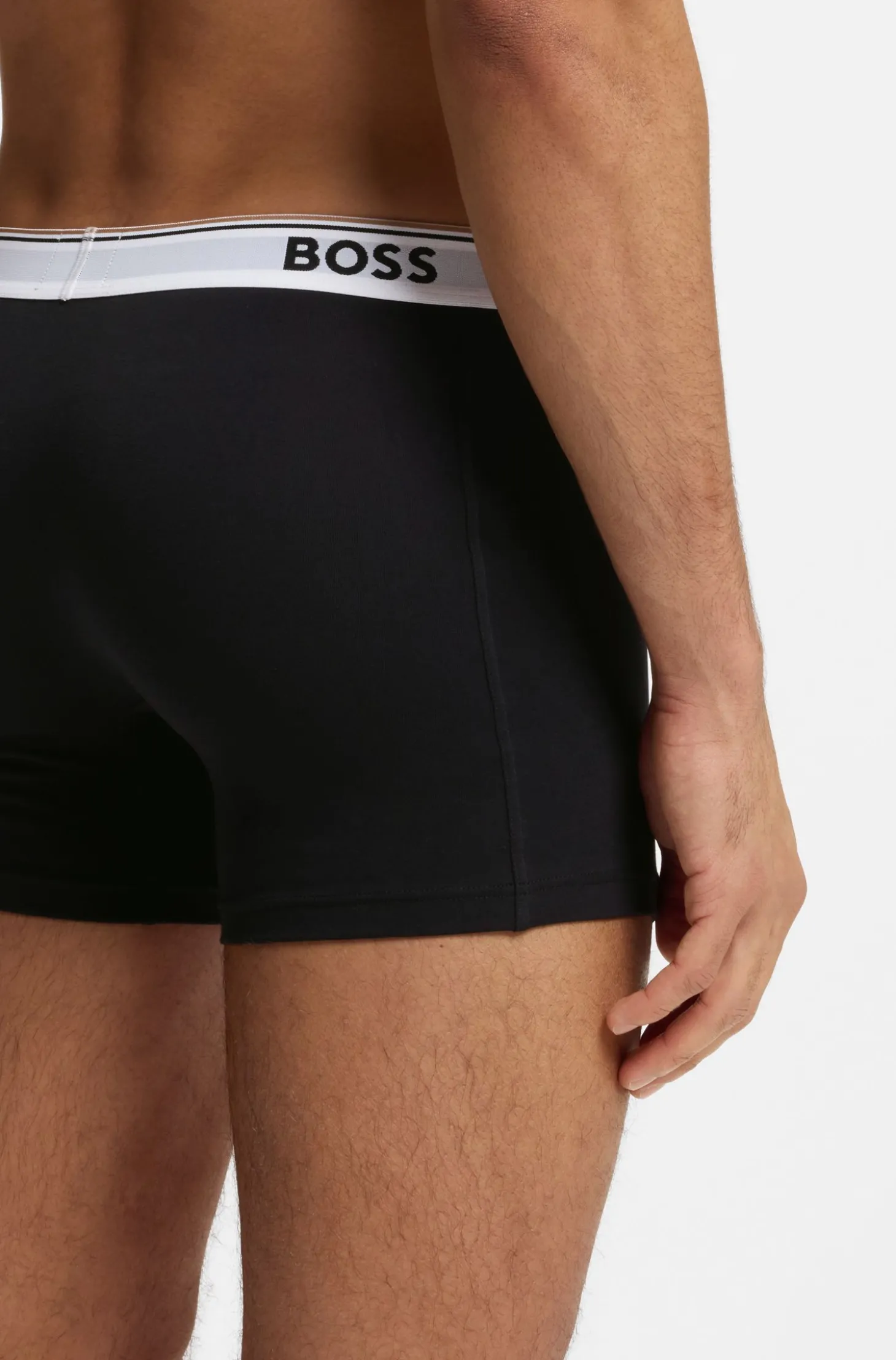 Dreierpack eng anliegende Boxershorts aus Stretch-Baumwolle