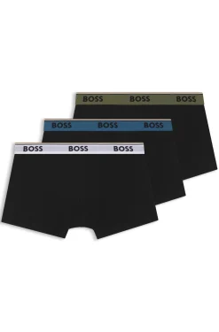Dreierpack eng anliegende Boxershorts mit kurzem Bein aus Baumwolle mit Logo-Bund