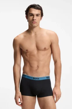 Dreierpack eng anliegende Boxershorts mit kurzem Bein aus Baumwolle mit Logo-Bund
