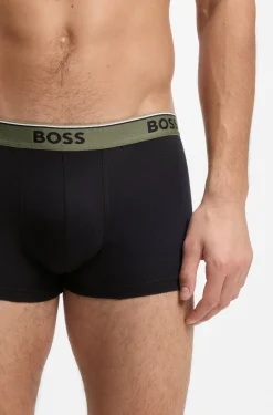 Dreierpack eng anliegende Boxershorts mit kurzem Bein aus Baumwolle mit Logo-Bund