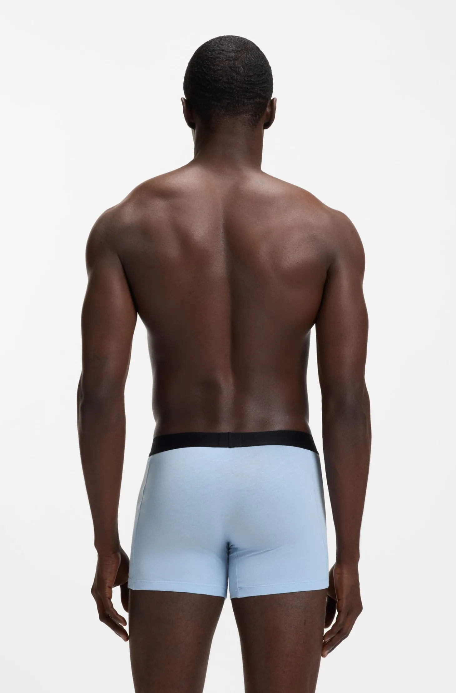 Dreierpack eng anliegende Boxershorts aus Stretch-Baumwolle