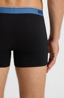 Dreierpack eng anliegende Boxershorts aus Stretch-Baumwolle mit Logo-Bund