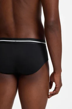 Dreierpack eng anliegende Boxershorts aus Stretch-Baumwolle mit kurzem Bein und Logo am Bund