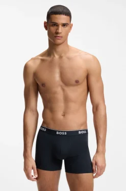 Dreierpack eng anliegende Boxershorts aus Stretch-Baumwolle