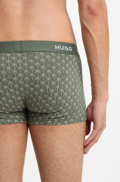 Dreierpack eng anliegende Boxershorts mit kurzem Bein aus Stretch-Baumwolle mit Logo-Bund
