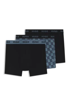 Dreierpack eng anliegende Boxershorts aus Stretch-Baumwolle