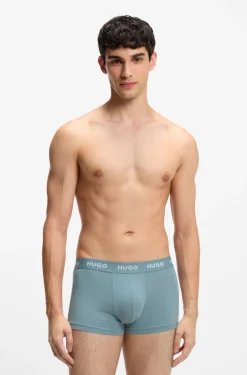 Dreierpack eng anliegende Boxershorts mit kurzem Bein und Jacquard-Logo am Bund