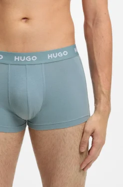 Dreierpack eng anliegende Boxershorts mit kurzem Bein und Jacquard-Logo am Bund