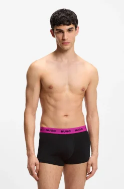 Dreierpack eng anliegende Boxershorts mit kurzem Bein und Jacquard-Logo am Bund