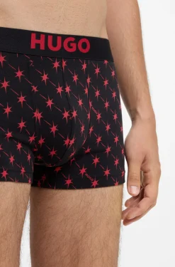 Dreierpack eng anliegende Boxershorts aus Stretch-Baumwolle mit kurzem Bein und Logo-Bund
