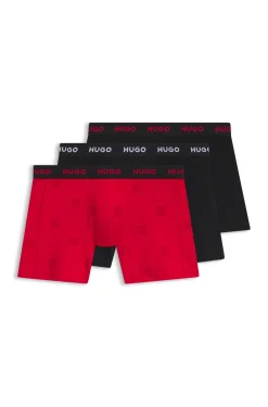 Dreierpack eng anliegende Boxershorts aus Stretch-Baumwolle