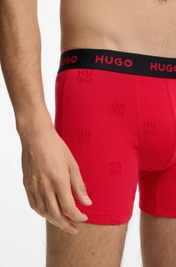 Dreierpack eng anliegende Boxershorts aus Stretch-Baumwolle