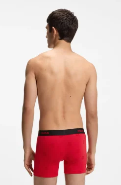 Dreierpack eng anliegende Boxershorts aus Stretch-Baumwolle