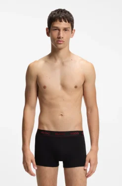Dreierpack eng anliegende Boxershorts mit kurzem Bein und Jacquard-Logo am Bund