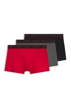 Dreierpack eng anliegende Boxershorts mit kurzem Bein und Jacquard-Logo am Bund