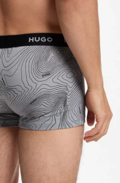 Dreierpack eng anliegende Boxershorts mit kurzem Bein aus Stretch-Baumwolle mit Logo-Bund