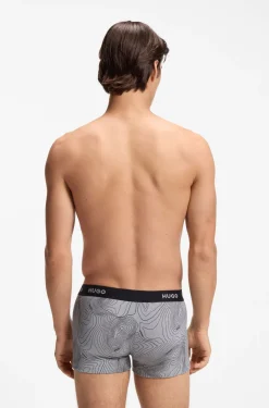 Dreierpack eng anliegende Boxershorts mit kurzem Bein aus Stretch-Baumwolle mit Logo-Bund