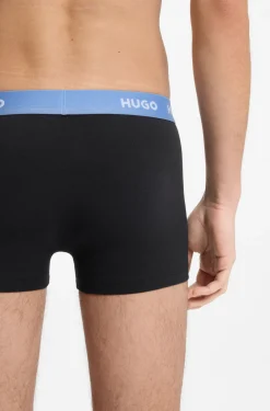 Dreierpack eng anliegende Boxershorts mit kurzem Bein aus Stretch-Baumwolle mit Logo-Bund