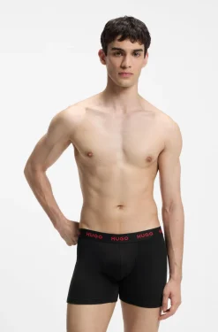 Dreierpack eng anliegende Boxershorts aus Stretch-Baumwolle