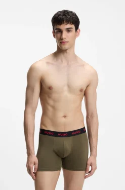 Dreierpack eng anliegende Boxershorts aus Stretch-Baumwolle