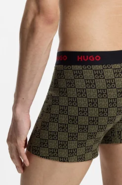 Dreierpack eng anliegende Boxershorts aus Stretch-Baumwolle