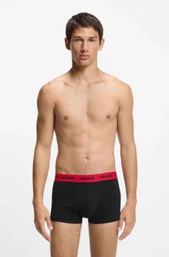 Dreierpack eng anliegende Boxershorts mit kurzem Bein und Jacquard-Logo am Bund