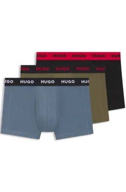 Dreierpack eng anliegende Boxershorts mit kurzem Bein und Jacquard-Logo am Bund