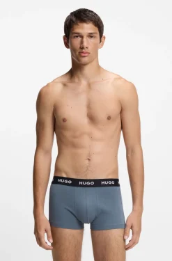 Dreierpack eng anliegende Boxershorts mit kurzem Bein und Jacquard-Logo am Bund