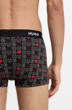 Dreierpack eng anliegende Boxershorts mit kurzem Bein aus Stretch-Baumwolle mit Logo-Bund