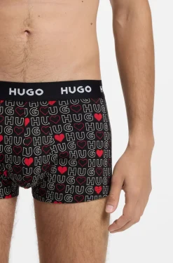 Dreierpack eng anliegende Boxershorts mit kurzem Bein aus Stretch-Baumwolle mit Logo-Bund
